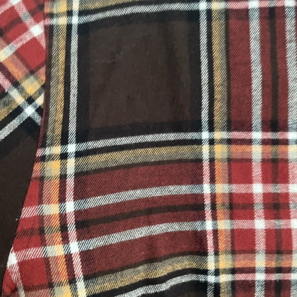 BNWT St. John's Bay Men's Rust Multicolor Plaid Button Down Shirt size large - Picture 8 of 9